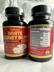2 Bottles White Kidney Bean Extract Capsules 9050 mg Exp 04/27