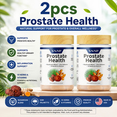 SNAP Prostate Health 90 Capsules +Mushroom + Saw Palmetto + 10 Herbs & Vitamins