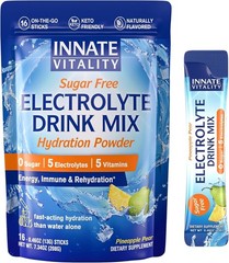 Rapid Hydration Electrolyte Powder – Pineapple Pear Flavor, No Sugar, 16 Packets