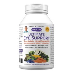 Ultimate Eye Support Softgels – 60 Count, 12mg Lutein, 6mg Zeaxanthin, Bilberry,