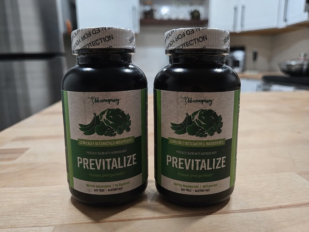 2 Pack Previtalize Prebiotic Supplement for Women Digestive Gut Health 60 Count