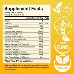 Total Eye Complex with Lutein & Zeaxanthin Extracts Support Eye & Vision Health