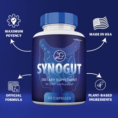 Synogut Capsules, Max Strength Formula, Synogut Supplement Pills (5 Pack)