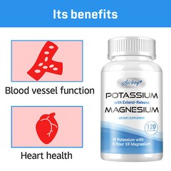 Potassium + Magnesium – Supports Blood Pressure and Heart Health, Muscle Health.