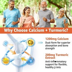 Nextdia Turmeric Calcium Gummies for Women & Men – Sugar-Free Calcium 1200mg …