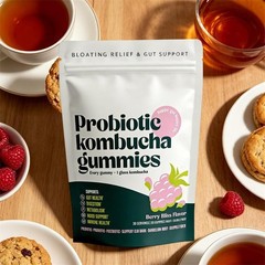 Fiber Supplement, Probiotics, Postbiotics, Probiotic Kombucha Gummy – Prebiotics