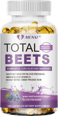 Total Beets Circulation Superfood Beet Root with Blood Pressure Support 120 Caps