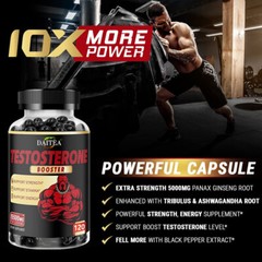 Male Testosteron Supplement – Contains Ginseng, Maca, Saw Palmetto 120 Capsules