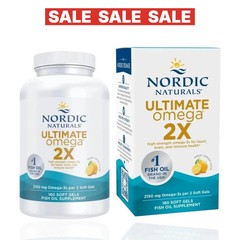 Nordic Naturals Ultimate Omega 2X 180 Soft Gels – Extra Strength EPA DHA – New