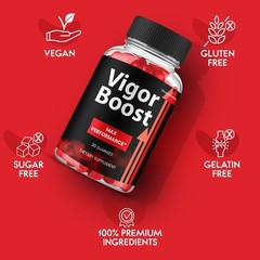 Vigor Boost Gummies, Max Strength Formula, VigorBoost Supplement (2 pack)