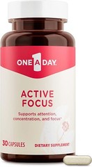 ONE a DAY Brain Supplement Active Focus for Memory and Focus Support 30 Capsules
