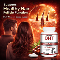 DHT Blocker Supplement – 5000mcg Biotin Advanced Hair Vitamin – 60 Capsules