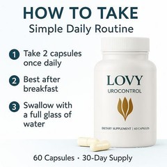 Quality Lovy Urocontrol Capsules Bladder Support Supplement 60ct Non-GMO Vegan