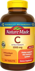 Nature Made Extra Strength Vitamin C 1000 mg – 300 Tablets – Immune Support