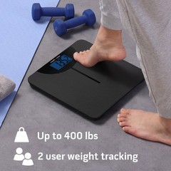 Health o meter LCD Carbon Fiber Digital Body Weight Scale, 400lb Capacity