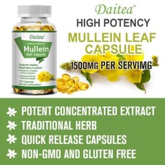 Mullein – 120 Capsules-1500 mg – Supports HealthyRespiratory Function