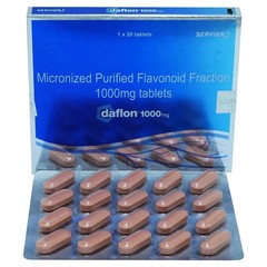 Daflon Tablet 1000 Mg (20 tabs each)-2 pack | Help in VaricoseVeins & hemorrhoid