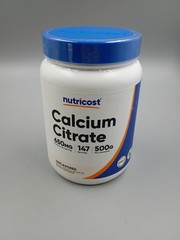 Nutricost Calcium Citrate Unflavored Powder 17.9 oz/500 Grams ~ Expires 01/2029