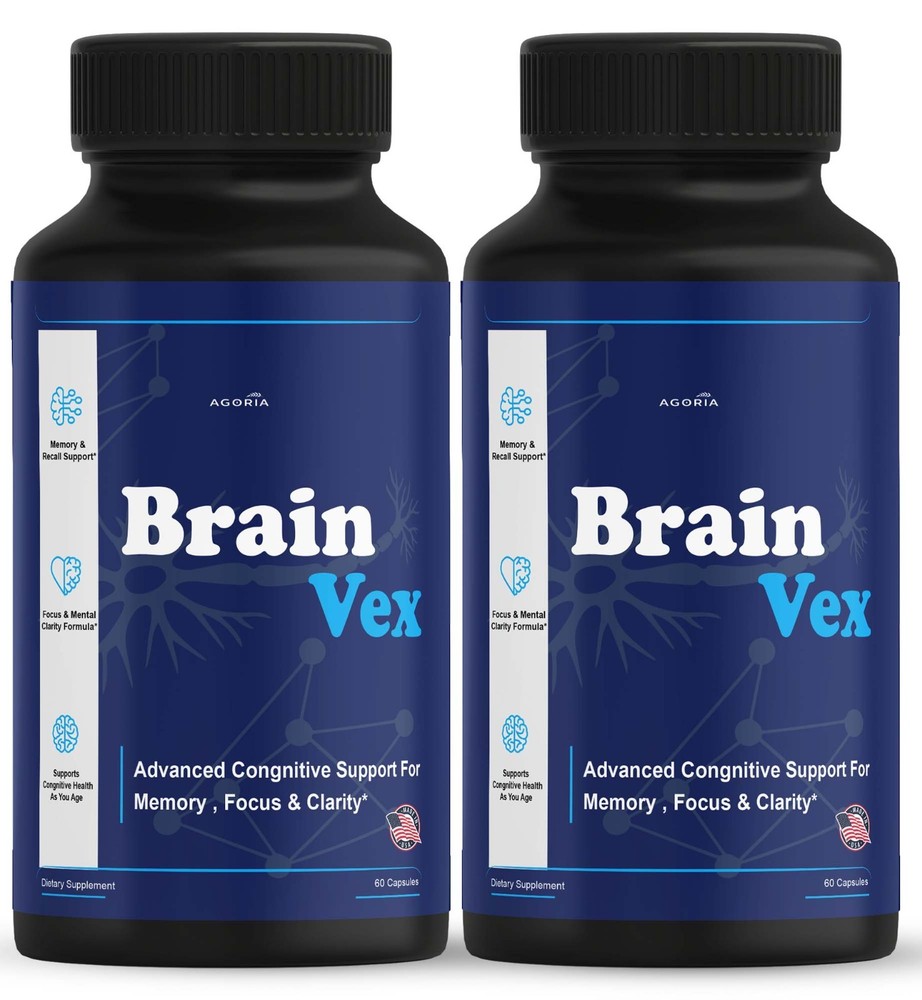 (2 Pack) BrainVex Nootropic All Natural Brain Supplement Brain Vex Capsules