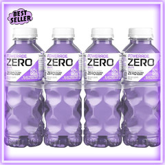 POWERADE Electrolyte Enhanced Zero Sugar Grape Sports Drink, 20 Ounce (Pack of 8