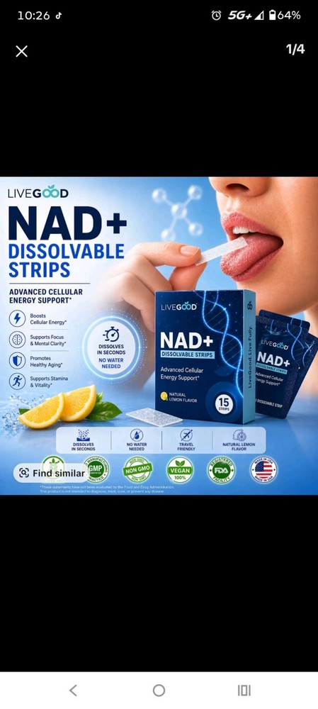 LiveGood Dissolving Strips 15 Strips Lemon Flavor