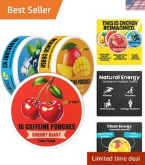 72mg Instant Energy Pouches – Cherry, Blueberry, and Mango – Tobacco-Free 3-Pack