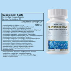 Probiotic Lactobacillus Reuteri 100B CFU -High Potency 60 Caps Digestive Support