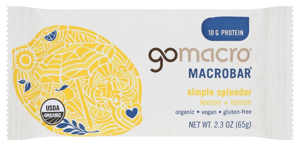 Gomacro Organic Lemon Protein Bars 2.3 Oz Pack Of 4