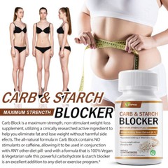 CARB & Starch Blocker Diet Cheat Pill Rapid Weight Loss Reduce Belly 2 x 60Pills