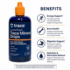 Trace Mineral ConcenTrace Mineral Drops Healthy Cells Energy 8 oz Exp 01/ 2031