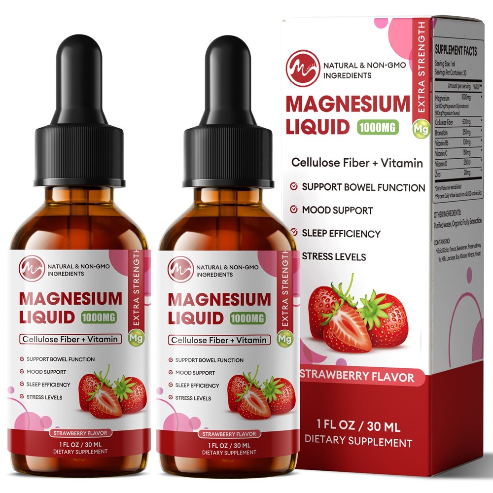 40 Packs Premium Magnesium Liquid Drops,Improve Sleep,Promote Nerve Health ~