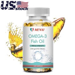 Omega 3 Fish Oil 120 Capsules 3600mg DHA & EPA – 3x Strength,Highest Potency