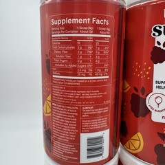 (4x) Bellway Super Fiber + Fruit Psyllium Raspberry Lemon 18oz Each Ex: 9/2026