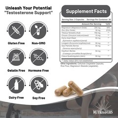 Testosterone Support, Muscle Growth, Natural Testosterone Booster Strong, 90 Cap