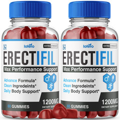 (2 Pack) Erectifil Male Gummies, Advanced Men Performance Support (120 ct)