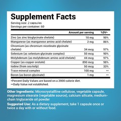 Trace Minerals Enhanced Complex-Zinc,Manganese,Copper-Complete with 70 Nutrient