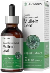 Horbäach Mullein Leaf Extract Drops | 2 fl oz | Alcohol 2 Fl Oz (Pack of 1)