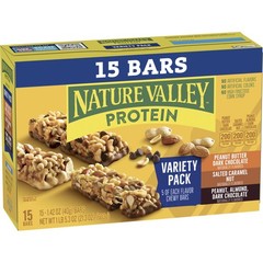 Nature Valley Protein Bars Variety Pack, Gluten Free 15 Count (Pack of 1)