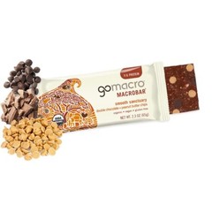 Gomacro Organic Macrobar Double Chocolate Peanut Butter Chip 2.3 Oz