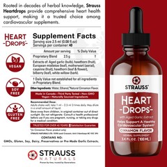 Heartdrops Herbal Supplements, Mistletoe Aged Garlic, 3.4 fl oz, Cinnamon