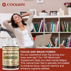 10 Mushroom Complex – Cordyceps Sinensis, Lions Mane – Nootropic Brain Enhancer