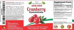 Cranberry Concentrate Softgels 252mg | 50:1 Extract | 60 Easy Swallow Capsules