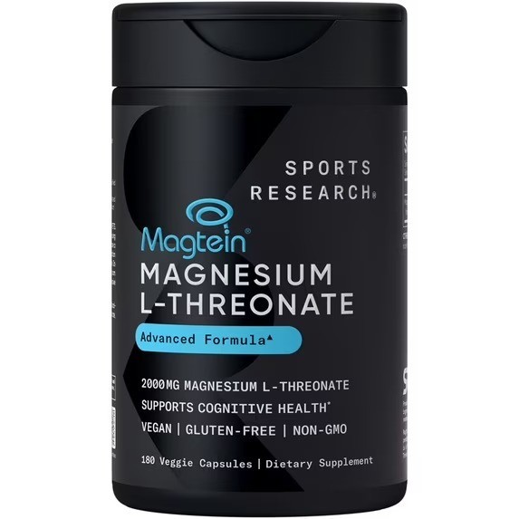SR Magtein® Magnesium L-Threonate for Memory Focus Cognition 2000mg 180 Capsules