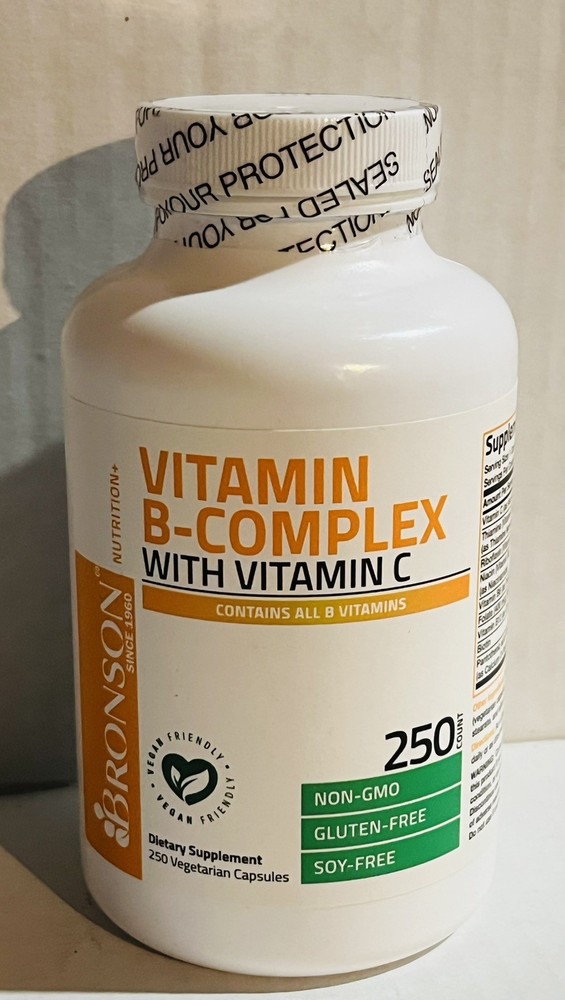 2 PACK BRONSON B Complex w Vitamin C 250 ct EXP 12/26 U35