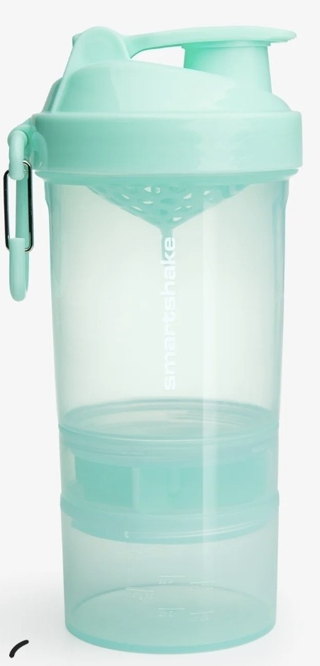 Smartshake Original2Go Shaker Bottle Mint Green 20oz W/ 2 Dry Containers NEW
