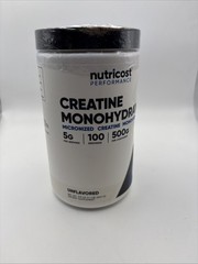 Nutricost Pure Creatine Monohydrate 500 Gram Powder New Sealed