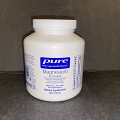 Pure Encapsulations Magnesium Citrate 180 Capsules EXP 08/2028
