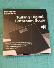 Handy Solutions Talking Digital Bathroom Scale 390 Lbs / 176 Kg, Very Good Works