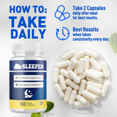 (5 Pack) Sleepem Advanced Night Support Deep Sleep Supplement 300 Capsule