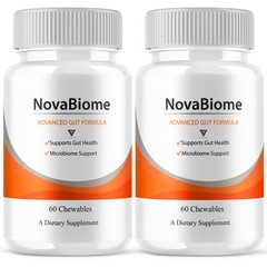(2 Pack) NovaBiome Advanced Gut Formula, Nova Biom Daily Support (120 Chewables)